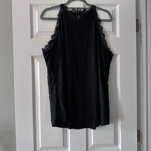 Elegant Black Lace Sleeveless Top